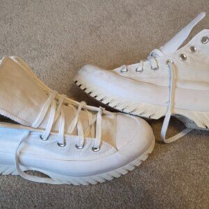 All White Converse Platform size 8 *Spring Clearance*